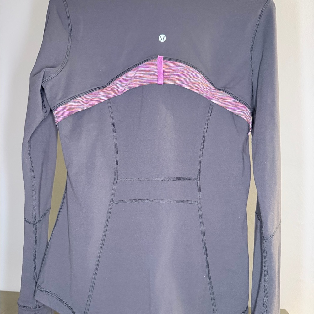 lululemon athletica Charcoal and Pink Long Sleeve Top